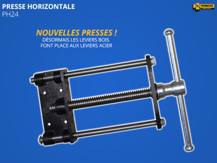Presse horizontale PH24 pour établi, mécanisme à vis double guidage fonte et acier massif qualité professionnelle broche d'établis nouveau modele
