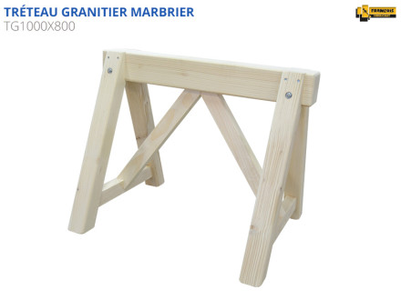 Tréteau granitier bois massif sapins massif professionnel standard et sur mesure