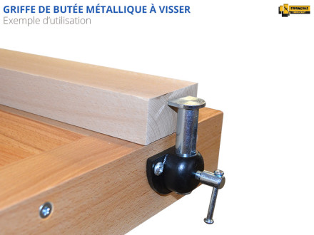 Griffe de butée d'établi à visser butoir d'établis greppe GRIFFE métallique acier professionnel escamotable réglable en hauteur amovible