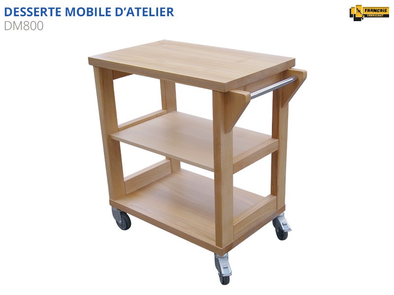 Servante d'atelier à 3 plateaux bois