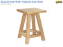 Selle de sculpteur, sellette de sculpteur, table de sculpteur, trépied de sculpteur en bois massif. Accessoire professionnel de sculpture en hêtre massif. Fabrication standard et sur mesure