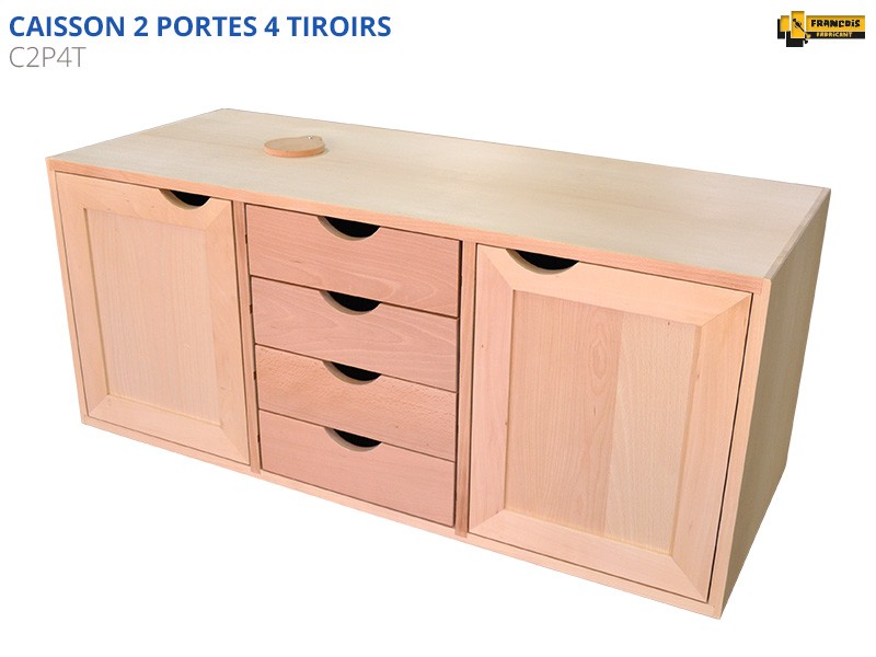 Établi bois - menuisier - professionnel - 2 m - 4 tiroirs - Avec